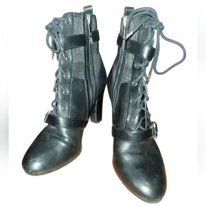 Sam Edelman Black Lace-Up Boots
